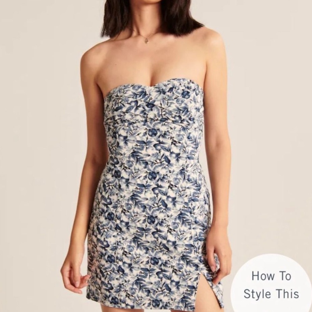 Abercrombie & Fitch Strapless Floral Dress